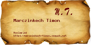 Marczinkech Timon névjegykártya